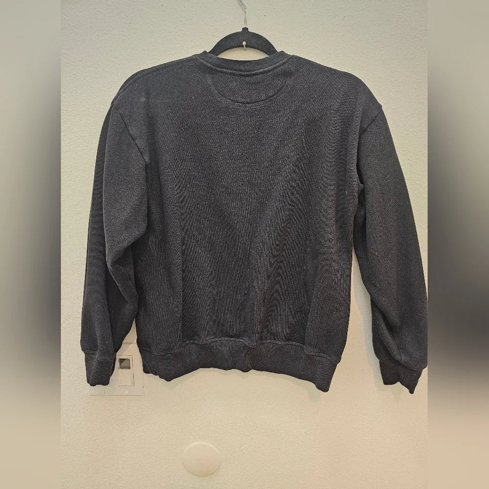 PINK Victoria's Secret Womans  Black Ivy Clasic  Crewneck Sweater